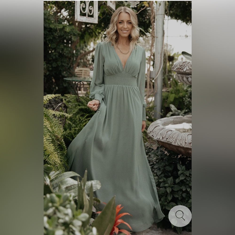 NWT Baltic Born 2X Olivia Deep Green Long Sleeve Dress